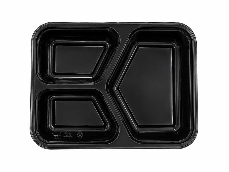 Three-Compartment Food Tray