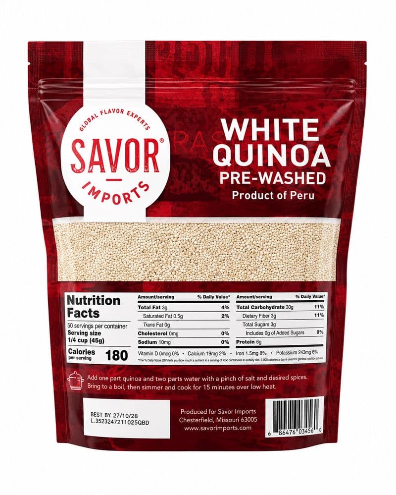 Savor Imports White Quinoa Pre-Washed